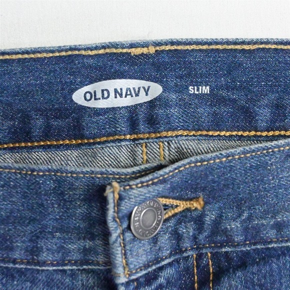 NEW Old Navy 42 x 30 Slim Medium Wash 100% Cotton Denim Mens Jeans - Picture 3 of 7